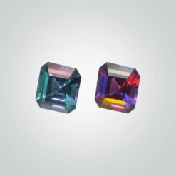 Synthetic Gemstones Pulled Czochralski Alexandrite (Color Change), Asscher