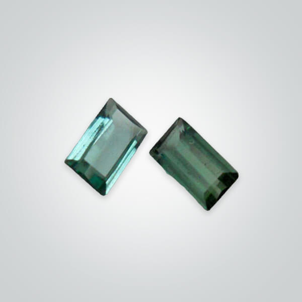 Synthetic Gemstones Green Tourmaline# 149, Baguette
