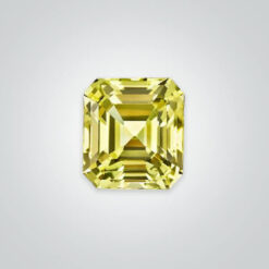 Lab Created Pulled Czochralski Yellow Sapphire, Asscher