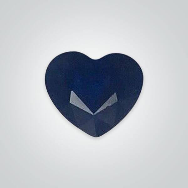 Natural Diffusion Blue Sapphire, Heart