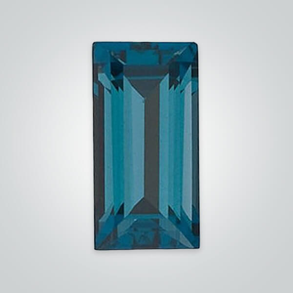 Natural London Blue Topaz, Baguette