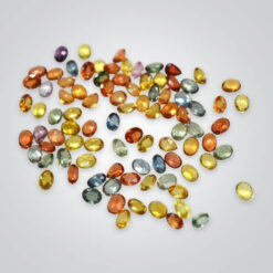 Natural Mixed Sapphire Gemstones, Oval