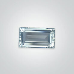 Lab Created Aquamarine Light# 104, Baguette