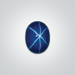 Lab Created Blue Star Sapphire, Oval Cabochon