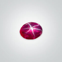 Lab Created Transparent Star Ruby, Oval Cabochon