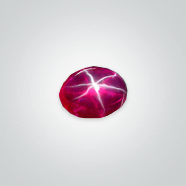 Lab Created Transparent Star Ruby, Oval Cabochon