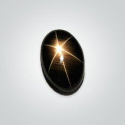 Natural Black Star Sapphire, Oval Cabochon