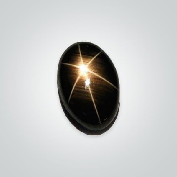 Natural Black Star Sapphire, Oval Cabochon