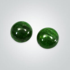 Natural Chrome Diopside, Round Cabochon