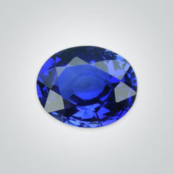 Lab Created Pulled Czochralski Blue Sapphire, Oval