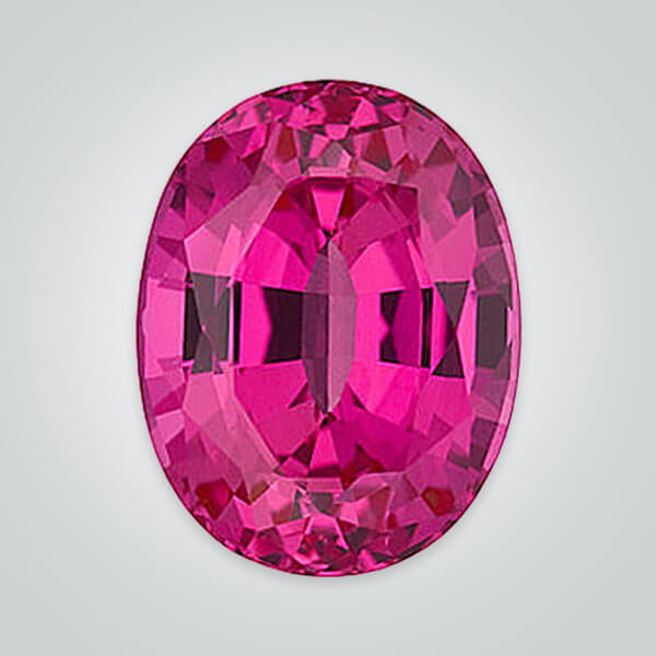 Synthetic Gemstones Pulled Pink Tourmaline, Oval