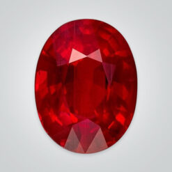 Synthetic Gemstones Pulled Czochralski Ruby, Oval