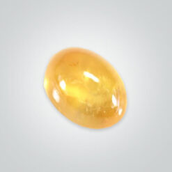 Lab Created Pulled Czochralski Yellow Sapphire, Oval Cabochon