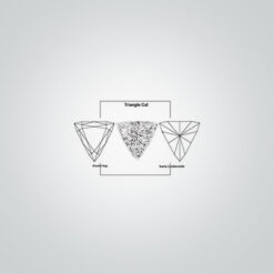 Lab Created Aquamarine Dark# 106, Triangle