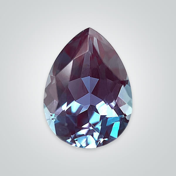 Synthetic Gemstones Pulled Czochralski Alexandrite (Color Change), Pear