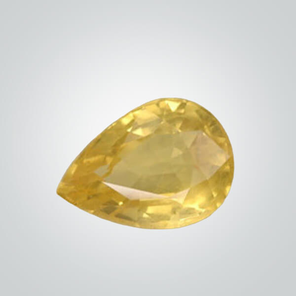 Synthetic Gemstones Pulled Czochralski Yellow Sapphire, Pear