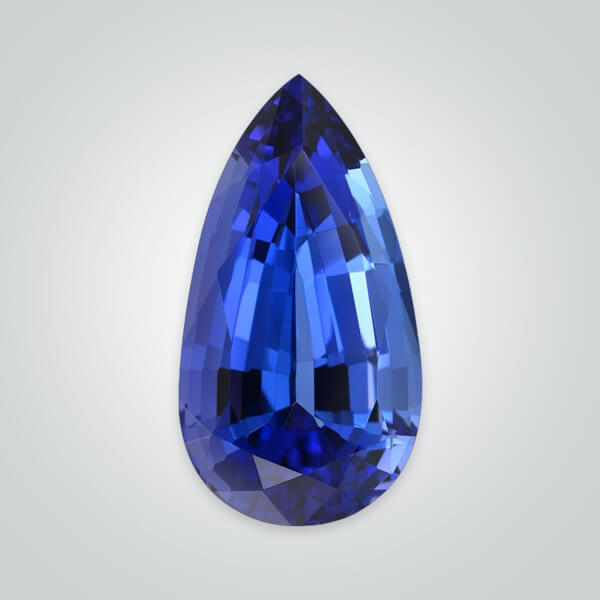 Synthetic Gemstones Pulled Czochralski Blue Sapphire, Pear