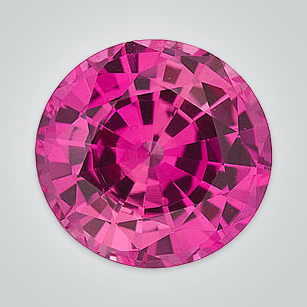 Synthetic Gemstones Pulled Pink Tourmaline, Round