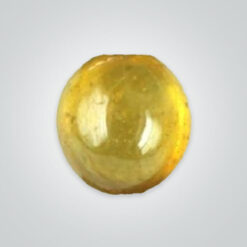 Lab Created Pulled Czochralski Yellow Sapphire, Round Cabochon