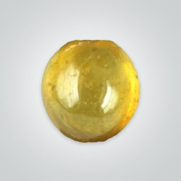 Synthetic Gemstones Pulled Czochralski Yellow Sapphire, Round Cabochon
