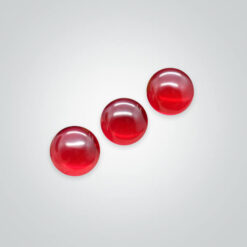 Synthetic Gemstones Pulled Czochralski Ruby, Round Cabochon