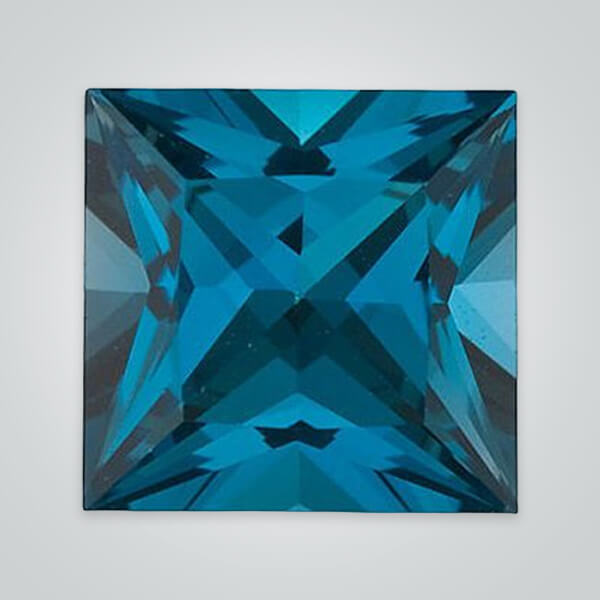 Natural London Blue Topaz, Square