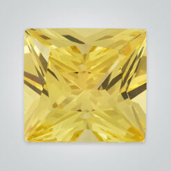 Lab Created Pulled Czochralski Yellow Sapphire, Square