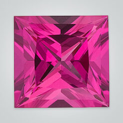 Synthetic Gemstones Pulled Pink Tourmaline, Square