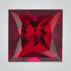 Synthetic Gemstones Pulled Czochralski Ruby, Square