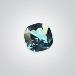 Lab Created Aquamarine Dark# 106, Cushion