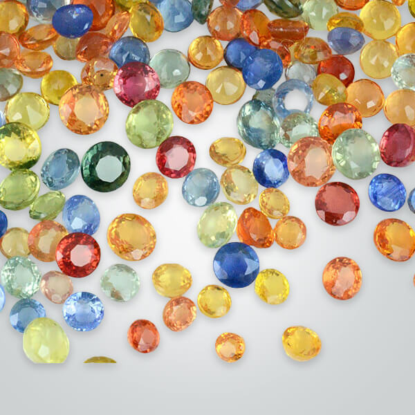 Natural Mixed Sapphire Gemstones, Round