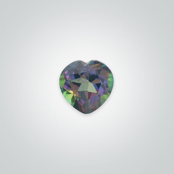 Natural Mystic Topaz, Heart