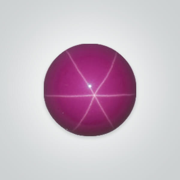 Lab Created Star Ruby, Round Cabochon