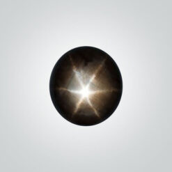 Natural Black Star Sapphire, Round Cabochon