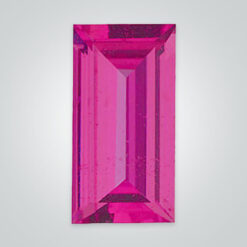 Synthetic Gemstones Pulled Pink Tourmaline, Baguette