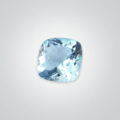 Lab Created Aquamarine Light# 104, Cushion
