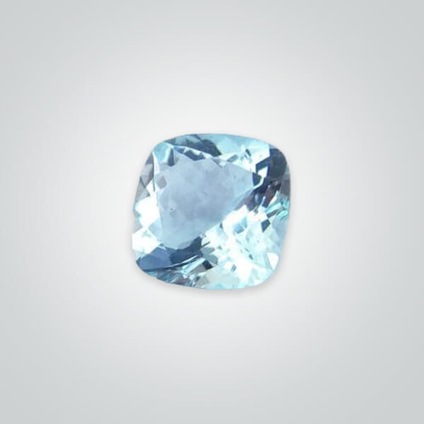 Lab Created Aquamarine Light# 104, Cushion