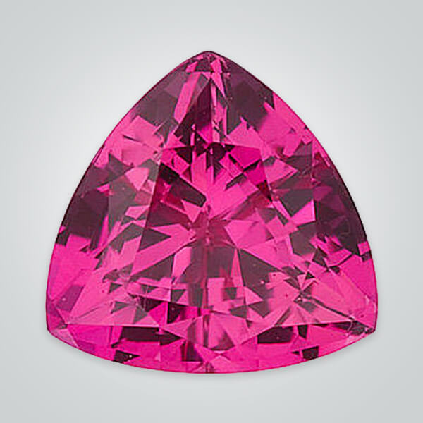 Synthetic Gemstones Pulled Pink Tourmaline, Trillion