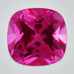 Synthetic Gemstones Pulled Pink Tourmaline, Cushion
