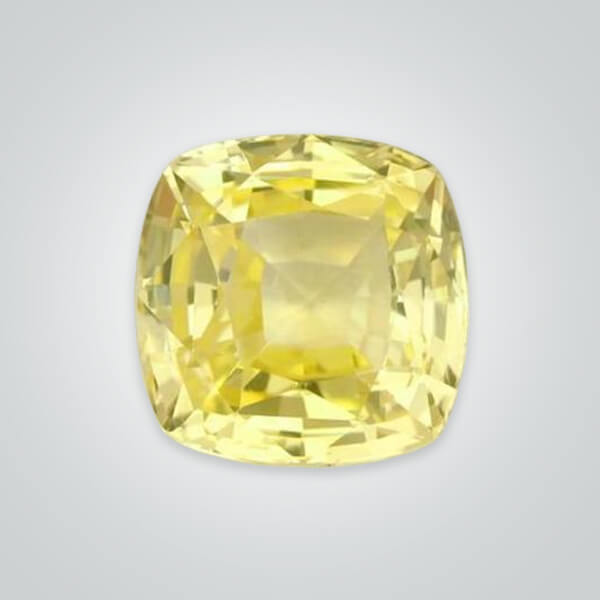 Lab Created Yellow Sapphire# 20, Cushion