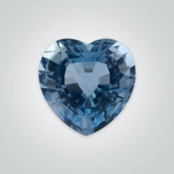 Lab Created Aquamarine Dark# 106, Heart