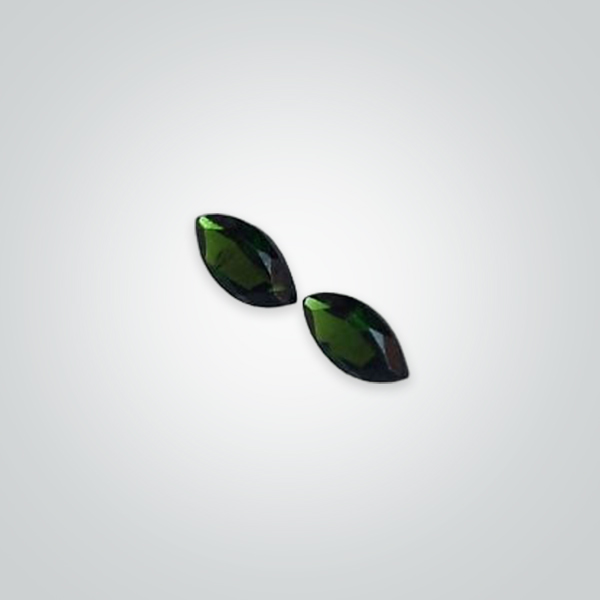 Synthetic Gemstones Dark Green Tourmaline# 152, Marquise