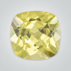Lab Created Pulled Czochralski Yellow Sapphire, Cushion Checkerboard