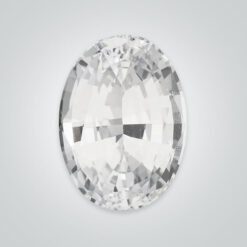 Natural White Sapphire, Oval