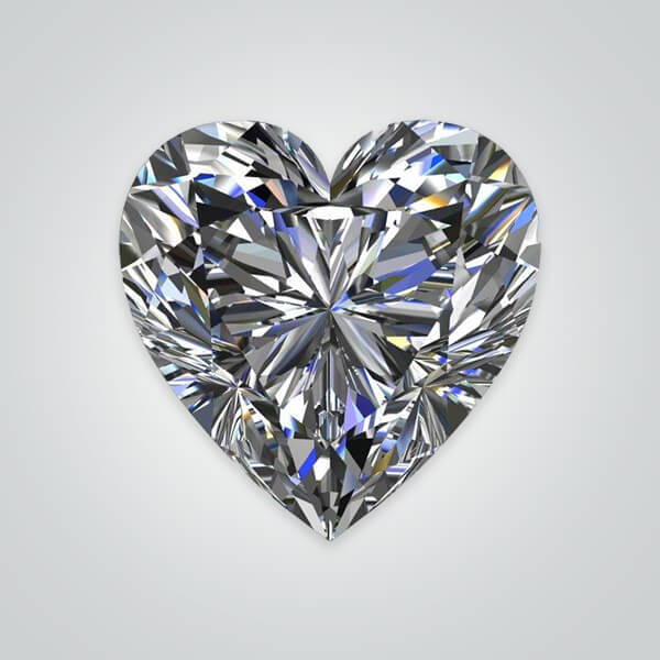 Lab Created Moissanite, Heart