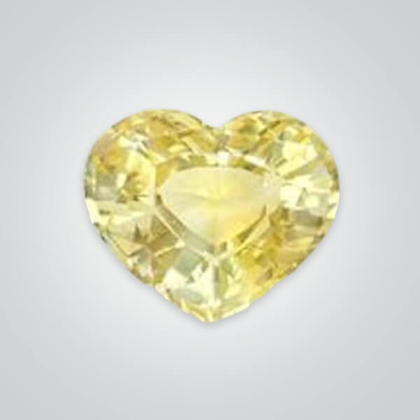 Lab Created Pulled Czochralski Yellow Sapphire, Heart