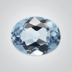 Lab Created Aquamarine Light# 104, Oval
