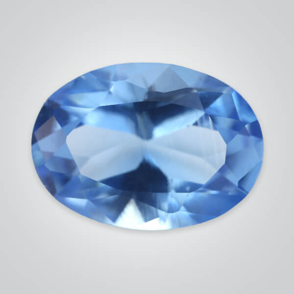 Lab Created Aquamarine Medium# 105, Oval