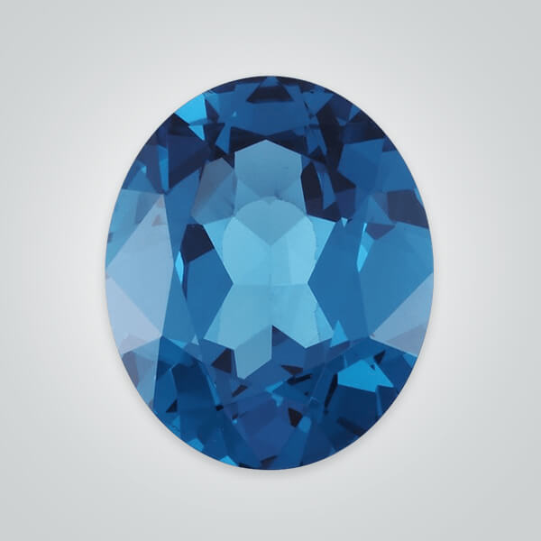 Lab Created Blue Zircon# 120, Oval