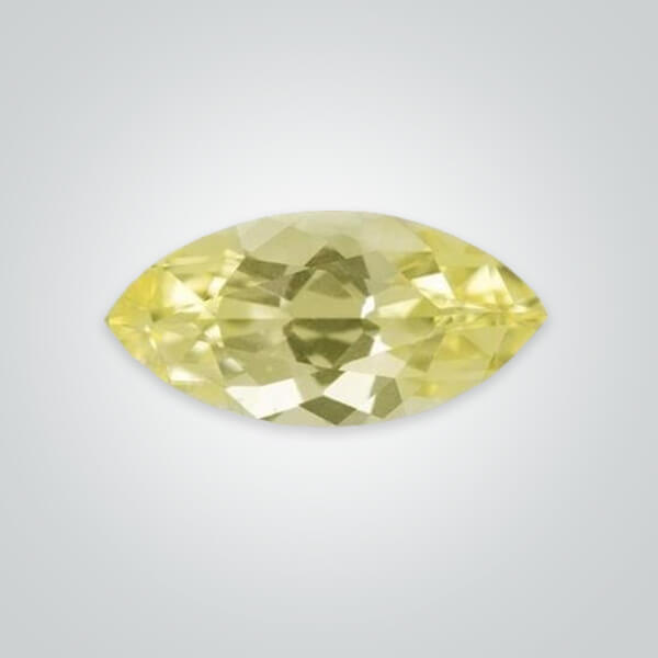 Synthetic Gemstones Pulled Czochralski Yellow Sapphire, Marquise